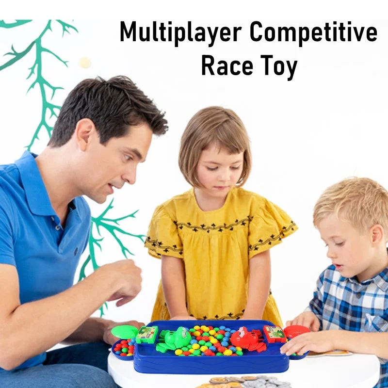Juego de tablero interactivo de rana, juego para comer, 2-4 jugadores, fiesta familiar, juguete de competición multijugador - imagen 2