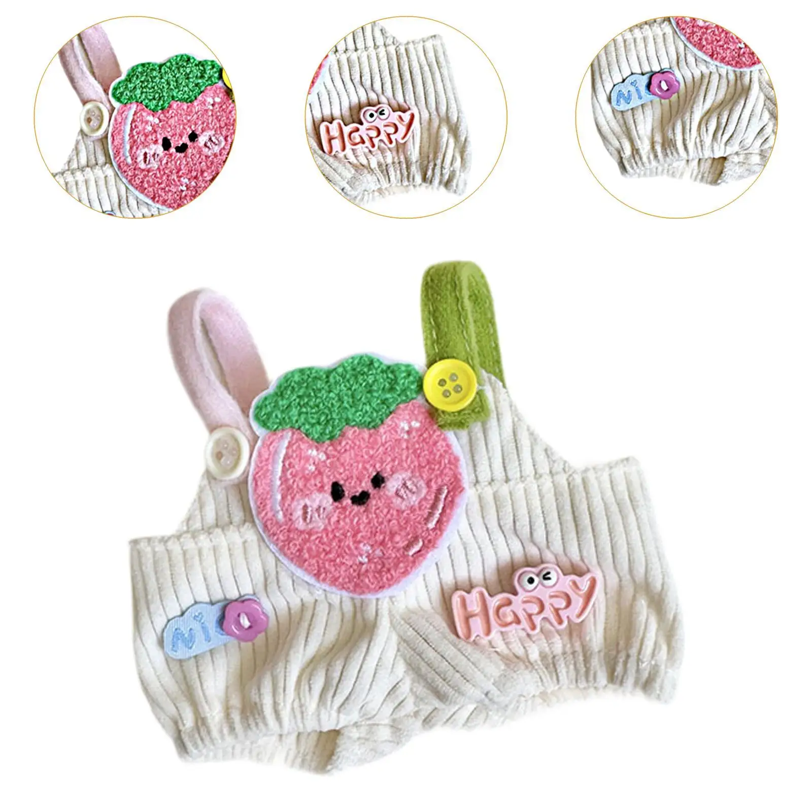 Stuffed Doll Suspender Trousers Doll Pants for 20cm Dolls Gift for Girls