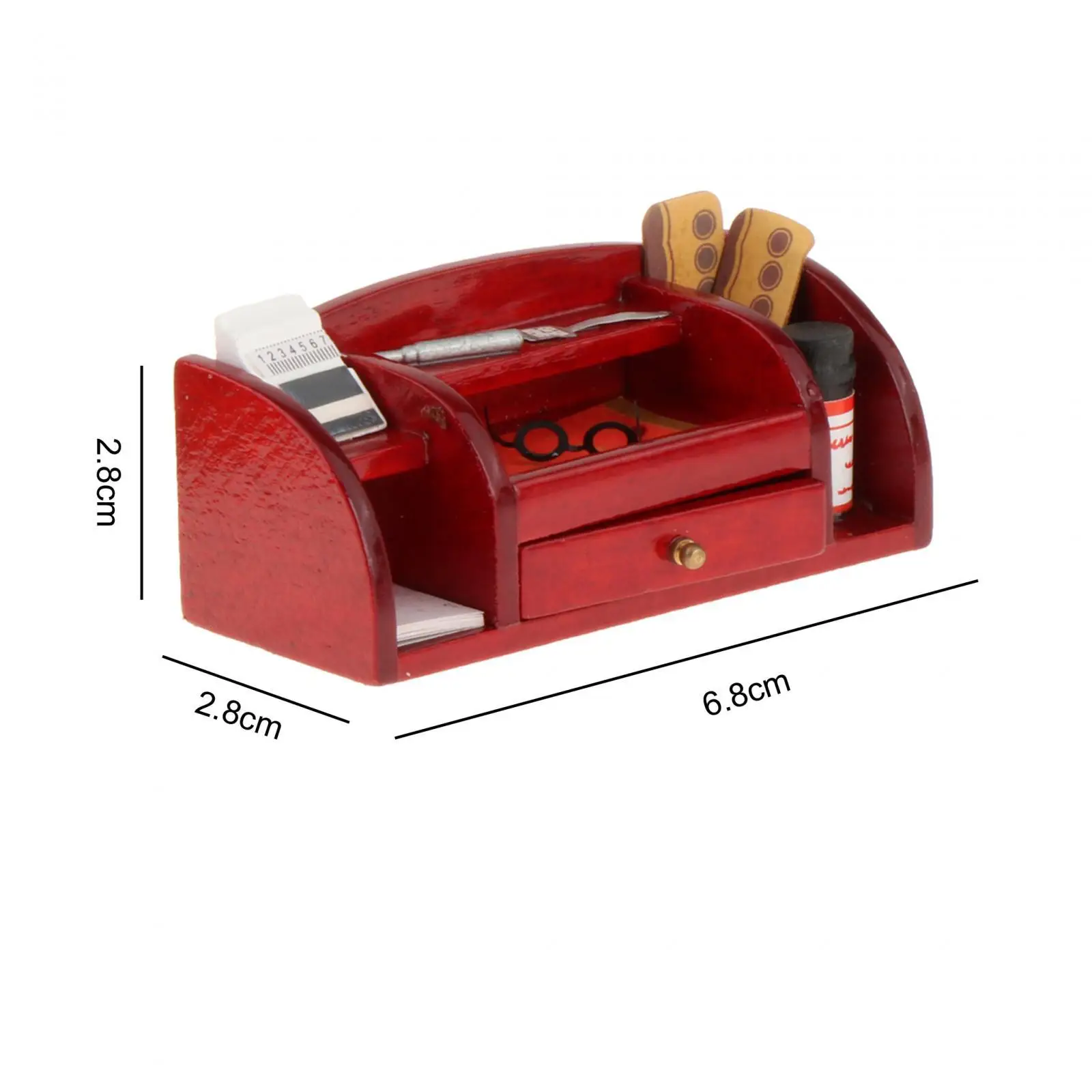 1:12 Dollhouse Mini Office Supplies Rack Gift Furniture Toy Storage Container for Doll House Bathroom Kitchen Living Room Decor