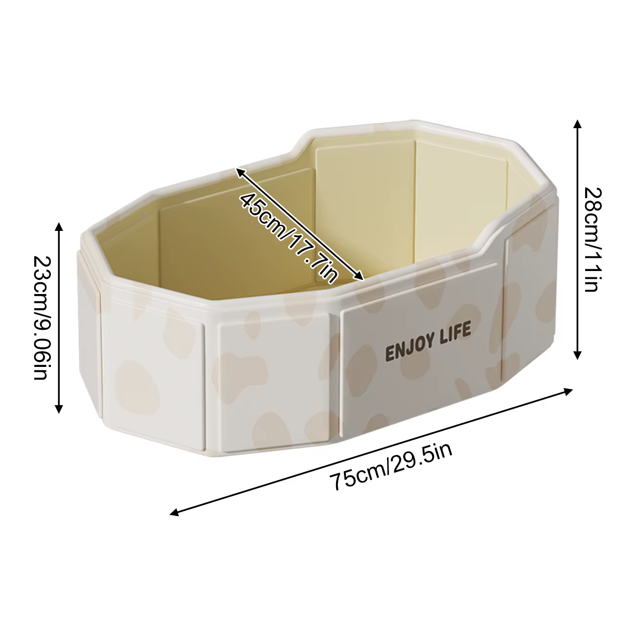 Bañera plegable para bebé con estructura reforzada y antideslizante