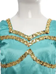 Disfraz de princesa Jasmine con lentejuelas para niñas