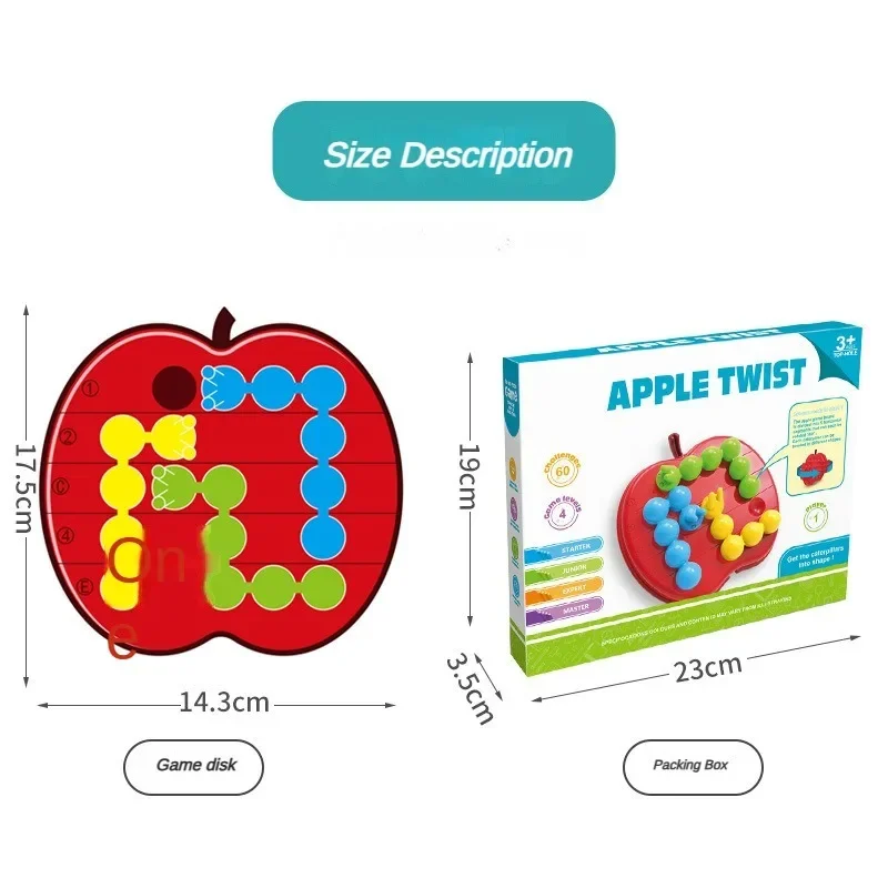 Caterpillar comiendo Apple juego de rompecabezas interactivo para padres e hijos juguete para el aprendizaje temprano divertido regalo de entrenamiento de pensamiento lógico - imagen 5