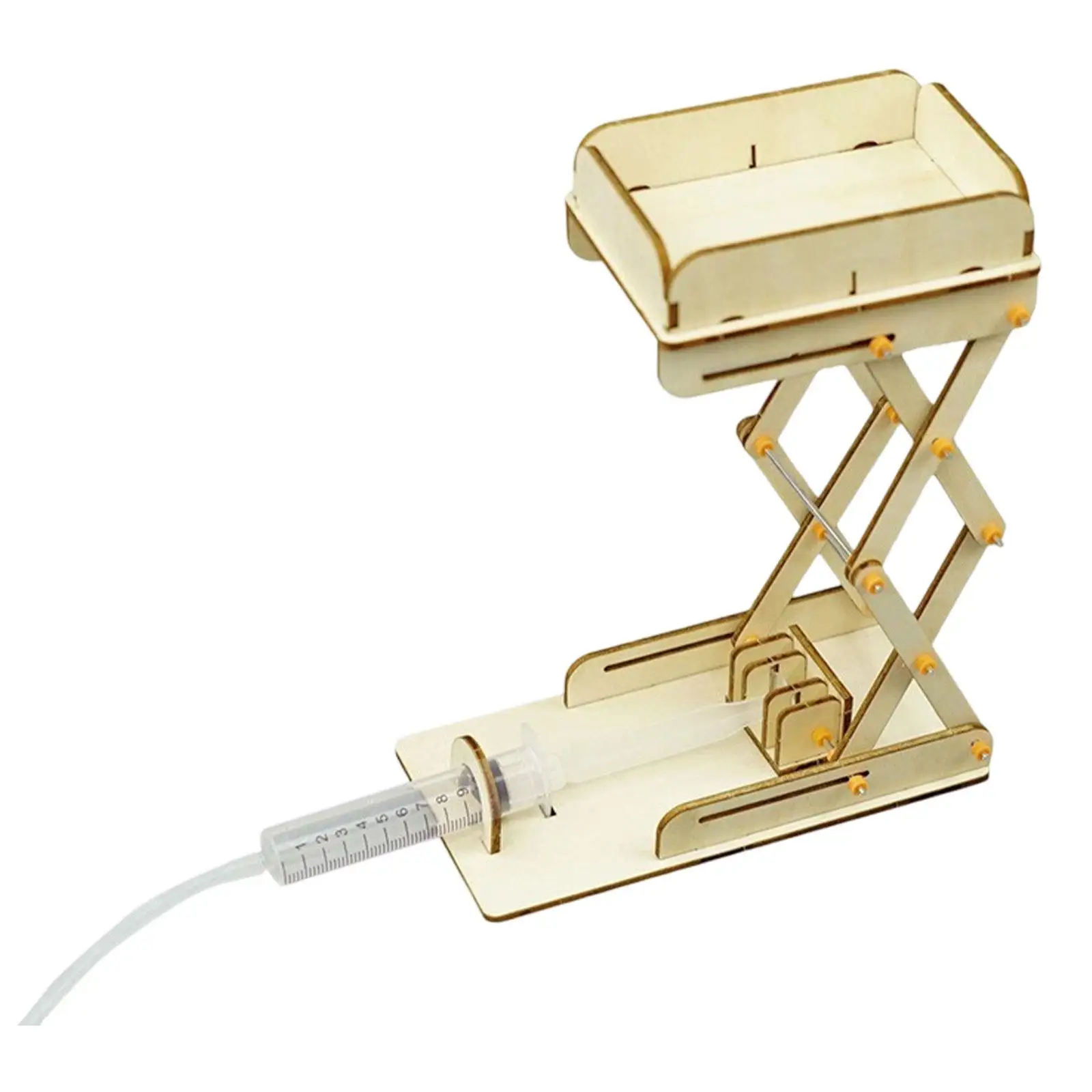 Hydraulic Experiment Lift Table Science Experiment Stem Physics Principle Novelty Innovation DIY Wooden Elevator Toy for Kids