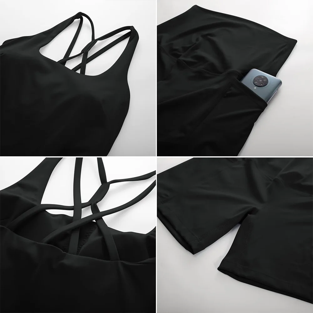 Conjunto de vestido para mujeres embarazadas, pantalones cortos deportivos de secado rápido europeos y americanos, ropa informal de talla grande para Yoga y maternidad, 2 uds. - imagen 3