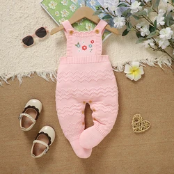 Pelele floral de punto para niña recién nacido