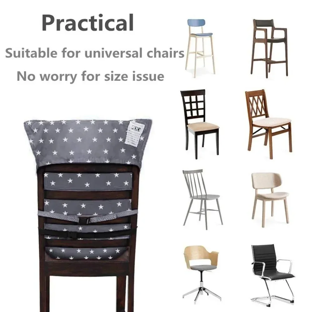 Silla alta de viaje compacta, silla alta portátil para bebé, asiento con arnés de viaje, asiento para trona con correas para vacaciones, restaurantes - imagen 3