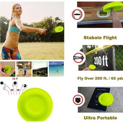 1 unidad de juguetes de entretenimiento en la playa, Mini disco volador de playa para deportes al aire libre, disco de equilibrio de silicona, juguetes de descompresión, juego para niños