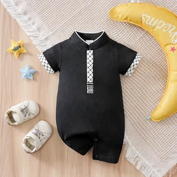 Pelele de algodón para recién nacido negro - estilo étnico Ramadán