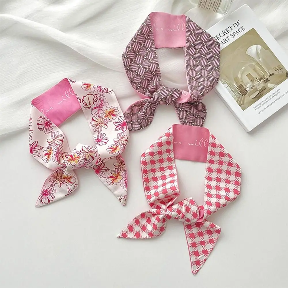 Diadema con lazo de flores rosa para niña - imagen 4