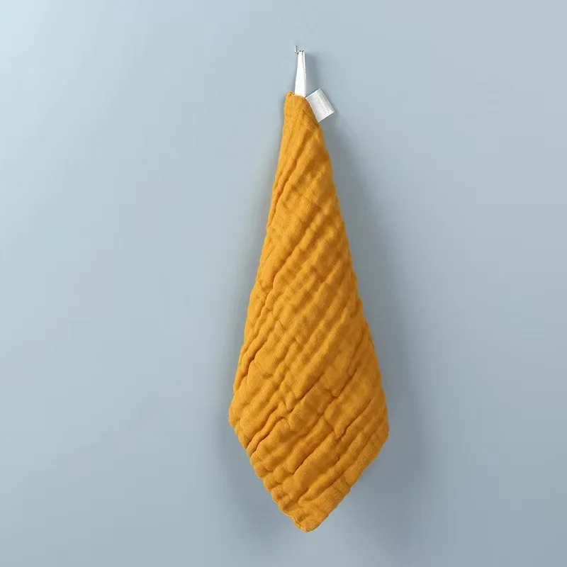 Baberos y toallas para la cara de gasa lavables sin huesos de color caramelo: suaves y agradables para la piel con lazo para colgar, para niños pequeños. - imagen 4