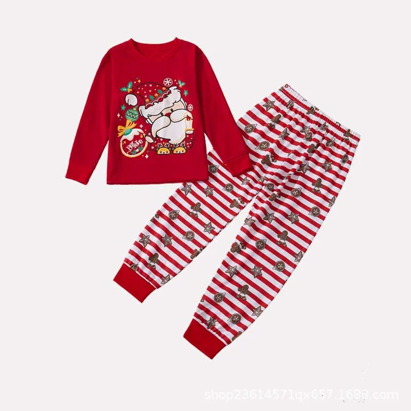 Pijama navideño manga larga con dibujos animados para niños - imagen 4