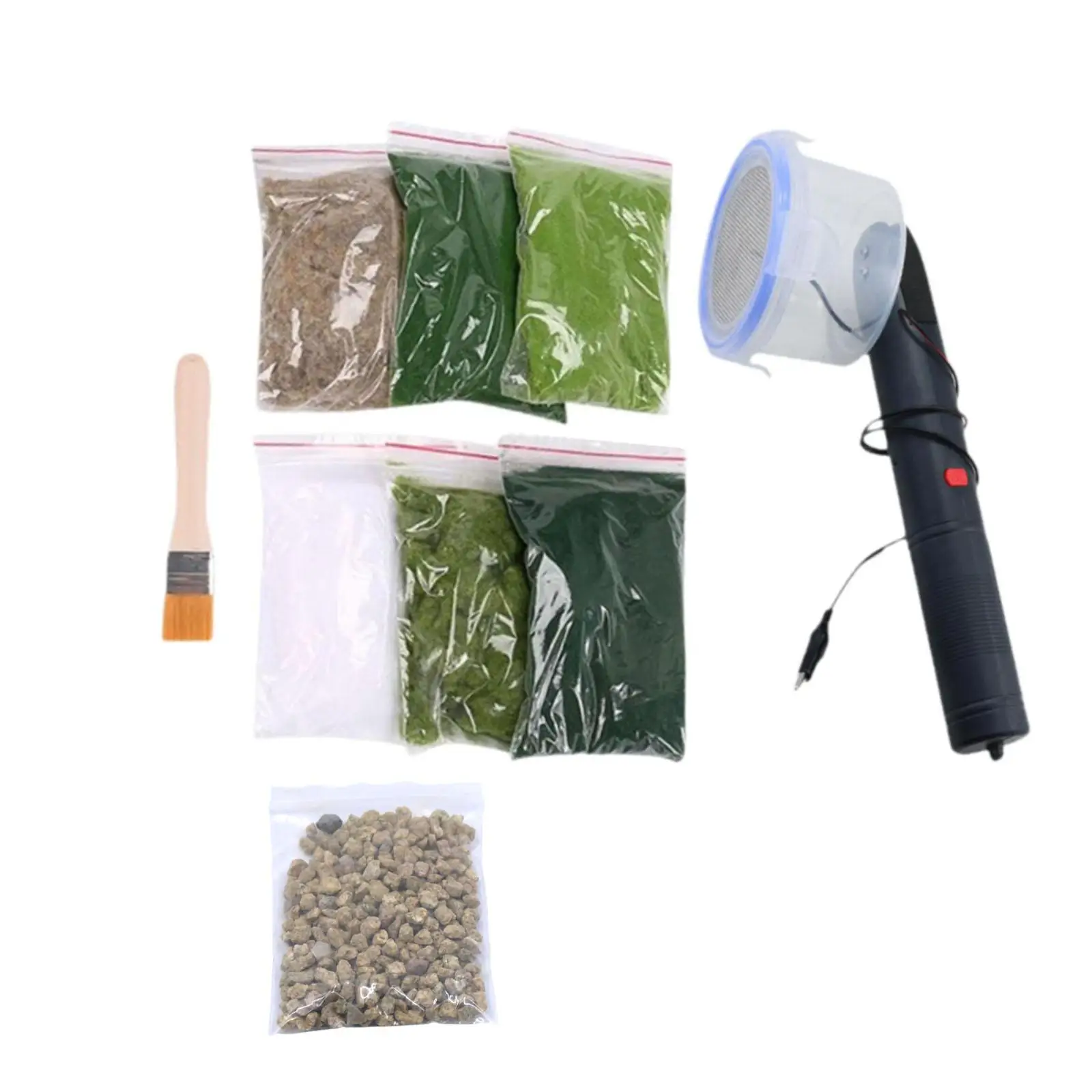 Static Grass Applicator Portable Handheld Flocking Kits for Miniature Scene Model Diorama DIY Landscape Layout Railway Terrain