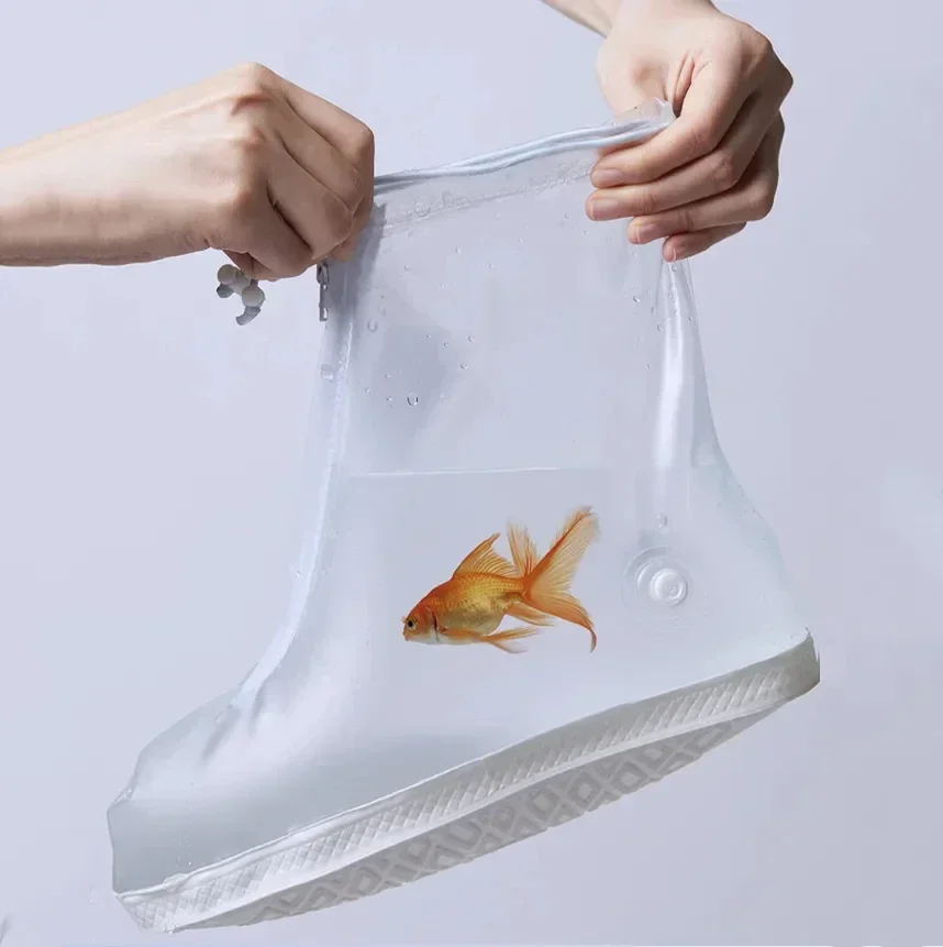 Cubierta de silicona impermeable para zapatos, protectores de zapatos Unisex, Botas de lluvia para interiores y exteriores, cubierta antideslizante de calidad reutilizable lluviosa - imagen 5