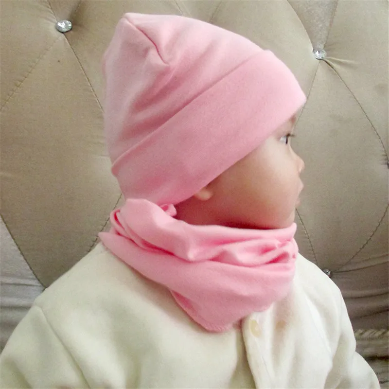 Gorro y bufanda de algodón infantil cálido para exterior - imagen 5