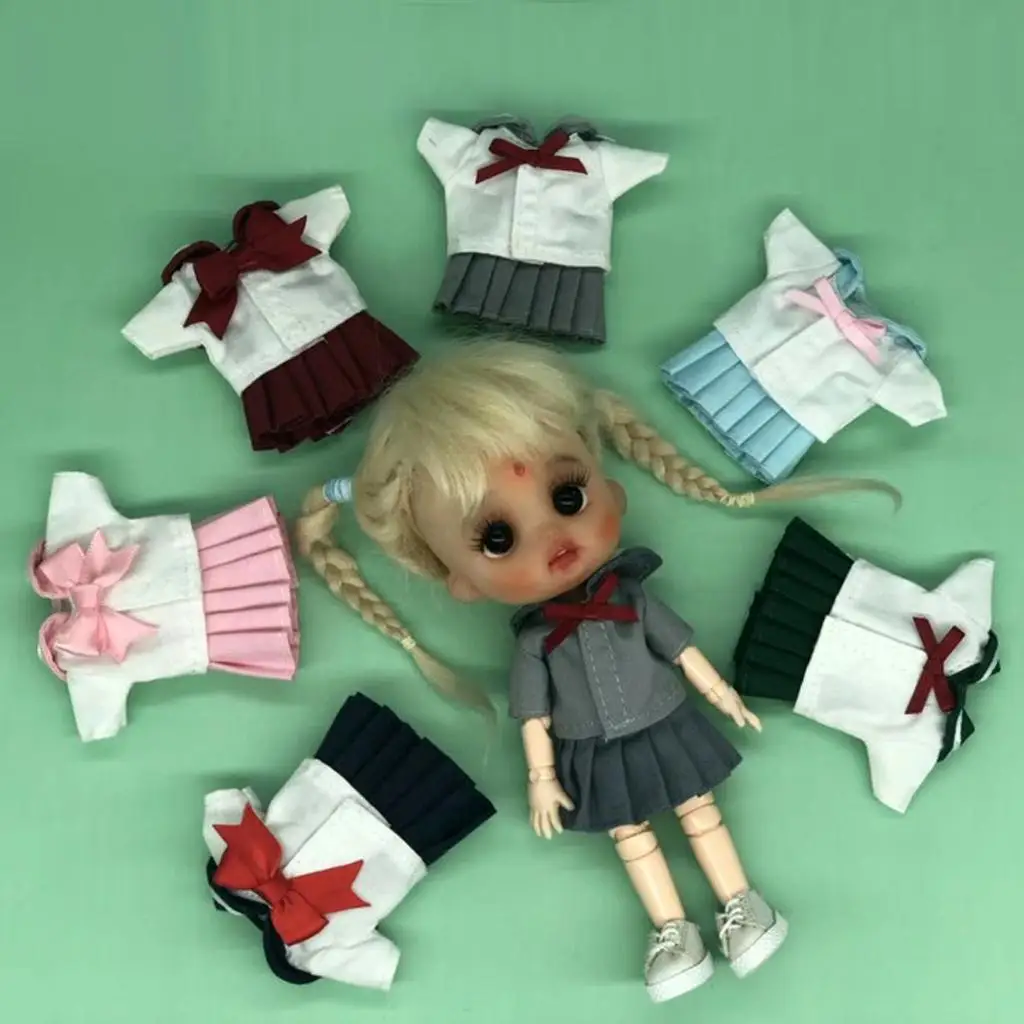 Falda de uniforme escolar para muñecas Obitsu11, traje informal de fiesta para muñecas - imagen 4