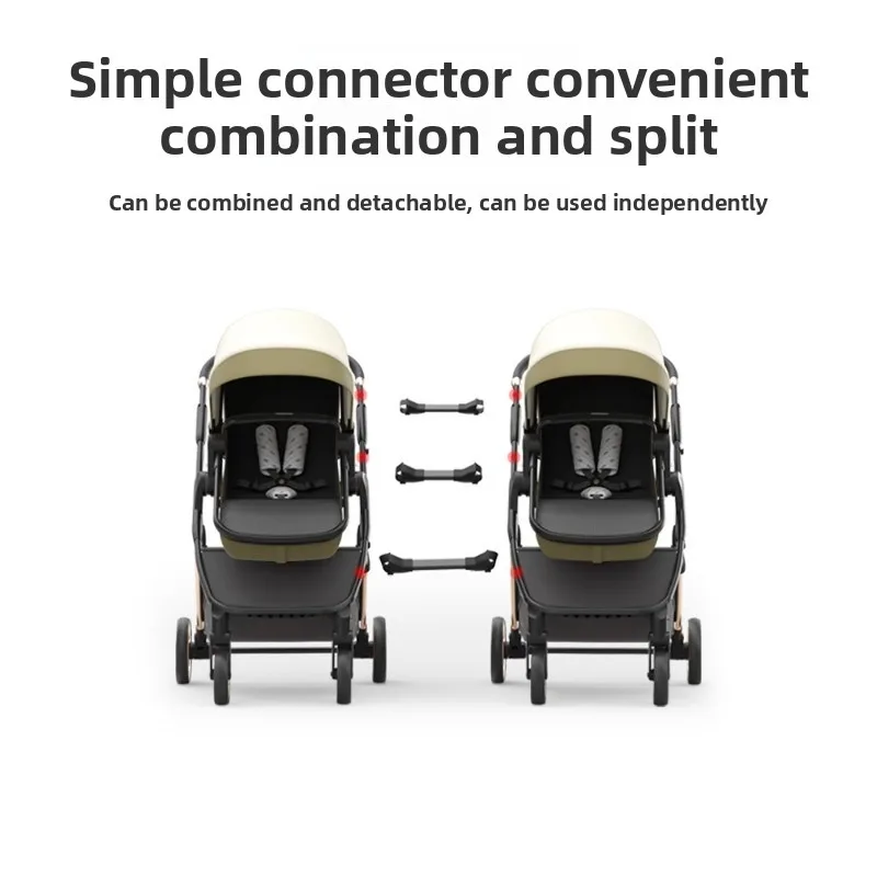 Los fetos del dragón y el Fénix gemelos Weilebao se pueden dividir, sentarse y acostarse, cochecito para recién nacido plegable y ligero - imagen 4