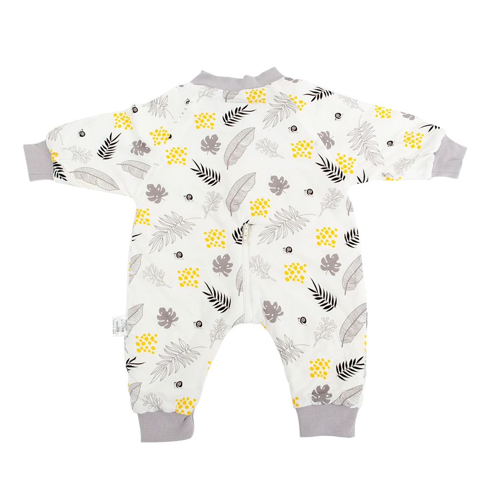 Saco de dormir de algodón para bebé – Estampado hojas 1,5 Tog