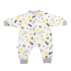 Saco de dormir de algodón para bebé – Estampado hojas 1,5 Tog