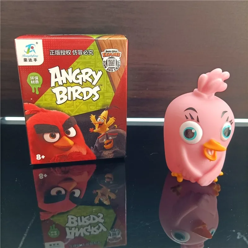 Hasbro sonido Angrys pájaros caja ciega juguetes plástico suave mano pellizco dardos amarillo azul hermano Anime figuras de acción juguete modelo regalo - imagen 4