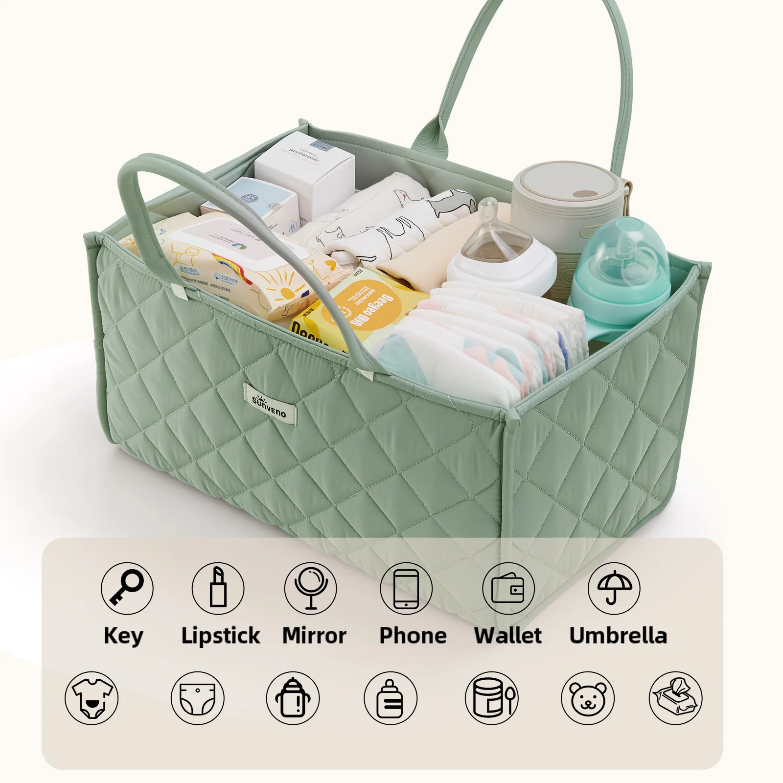 Sunveno Cesta organizadora para pañales con divisor desmontable - imagen 4