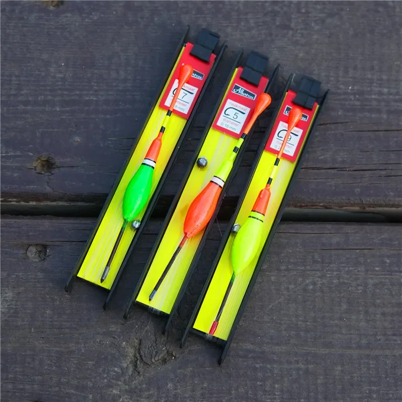 Grupo de sedal flotante de agua poco profunda, sedal de pesca flotante, juego de anzuelos, accesorios de caña de mano para principiantes, flotador de peces Vertical para exteriores - imagen 5