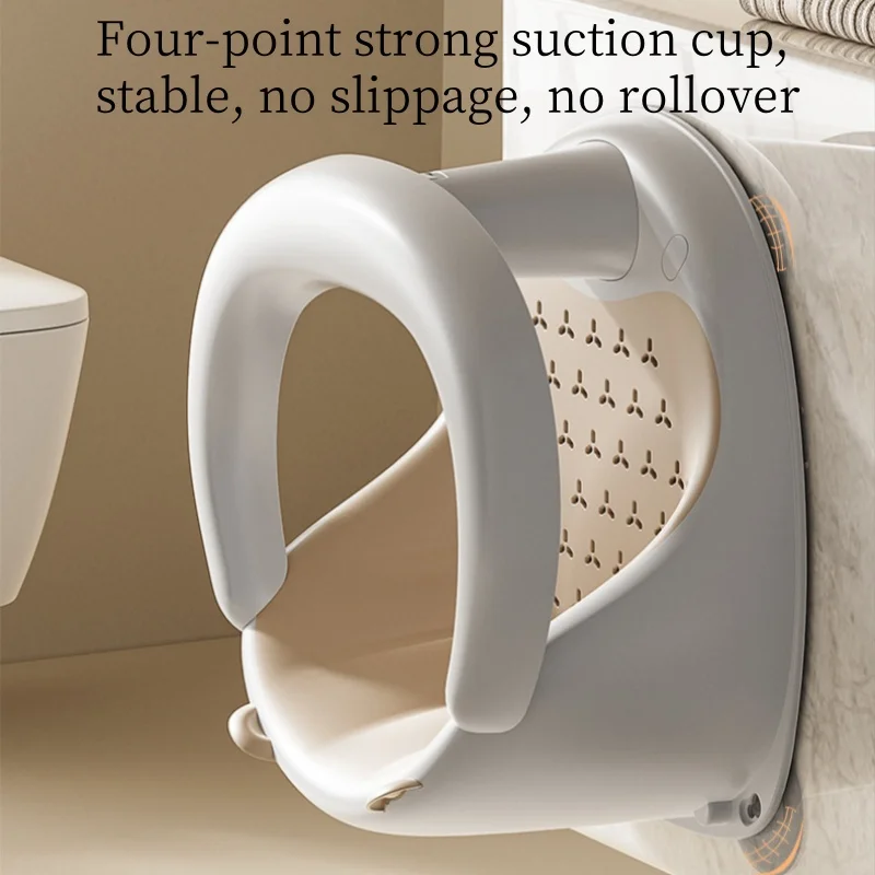 Asiento pequeño para baño de bebé, taburete de baño rodeado por asiento, baño antideslizante para niños, puede sentarse el baño para aprender, asiento, silla - imagen 4