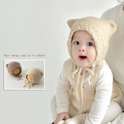 Gorro de punto con orejas para bebé - Invierno cálido y suave