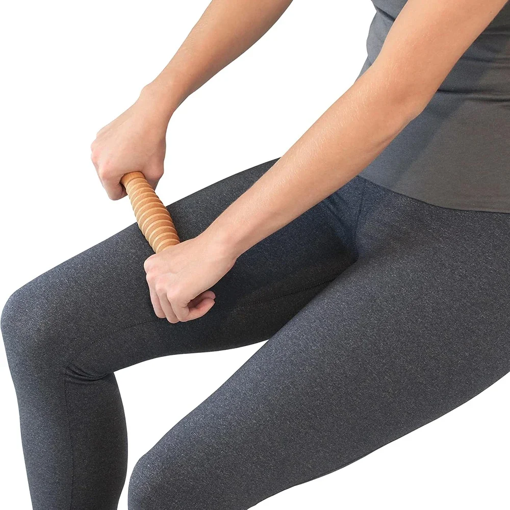 Masajeador de madera para espalda corporal, rodillo de madera para pies, masajeador de pies para fascitis Plantar, alivio del estrés, relajación - imagen 4