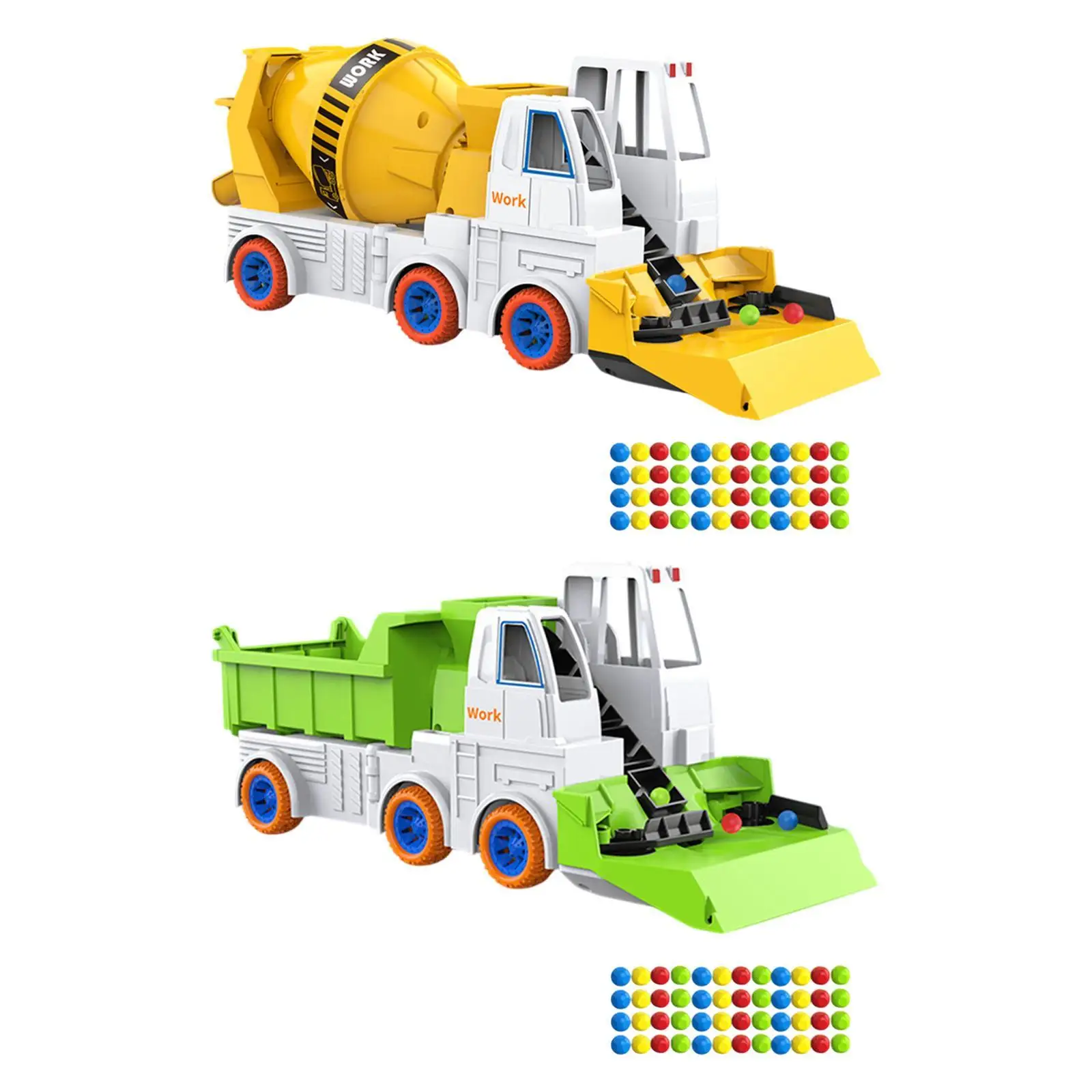 Construction Excavator Car Toy Educational Engineering Truck Toy Auto Bead Sweeper Truck for Kids Birthday Gifts Children Boys