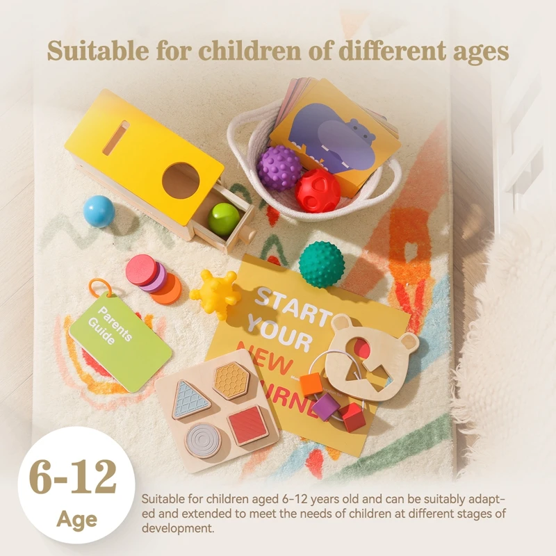 Juguete Montessori de madera para bebé, caja de cajón de Macaron permanente, tambor ocupado, forma de Color, cognición, partido, juguetes sensoriales educativos - imagen 4