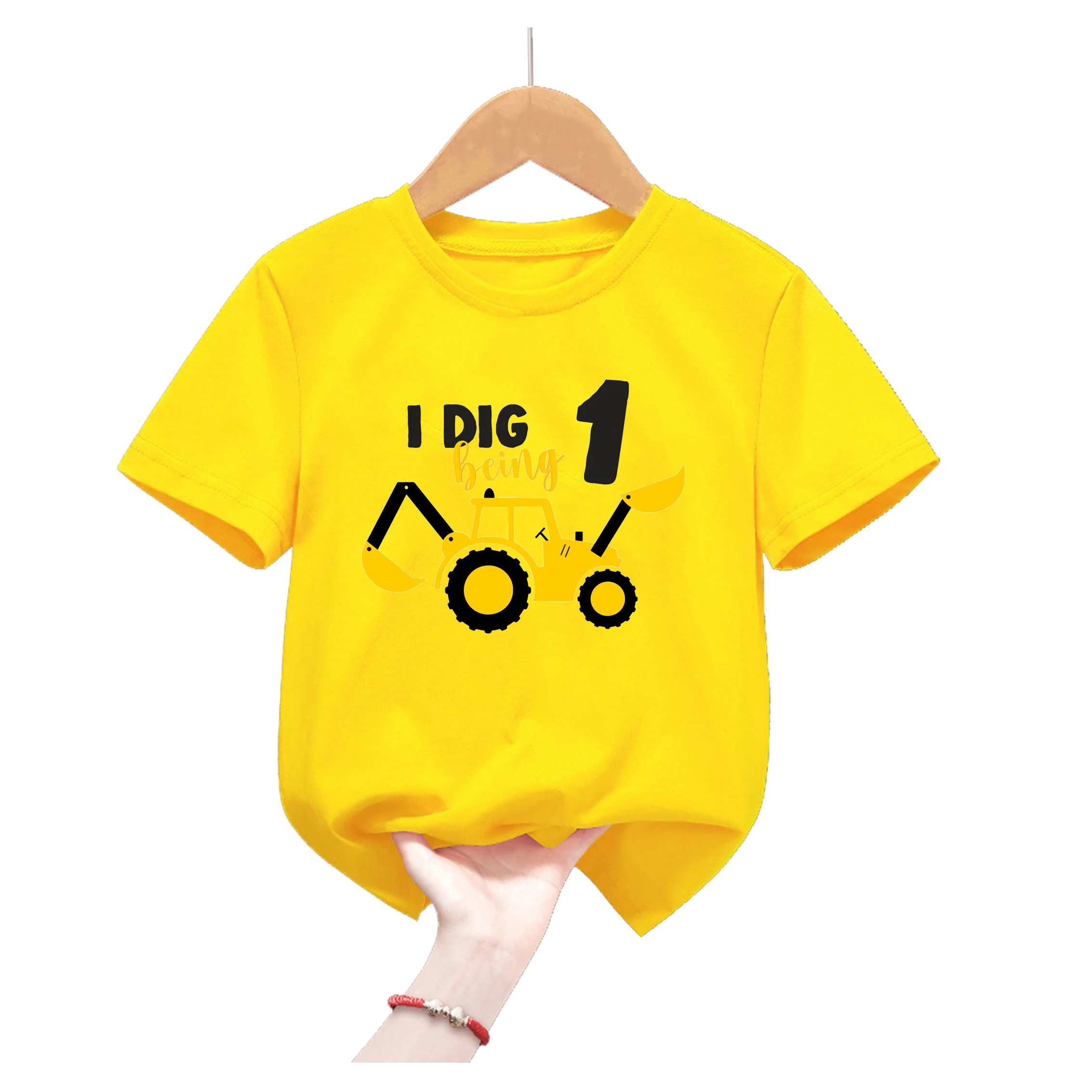 Camiseta infantil de excavadora de algodón de manga corta – Niño - imagen 2
