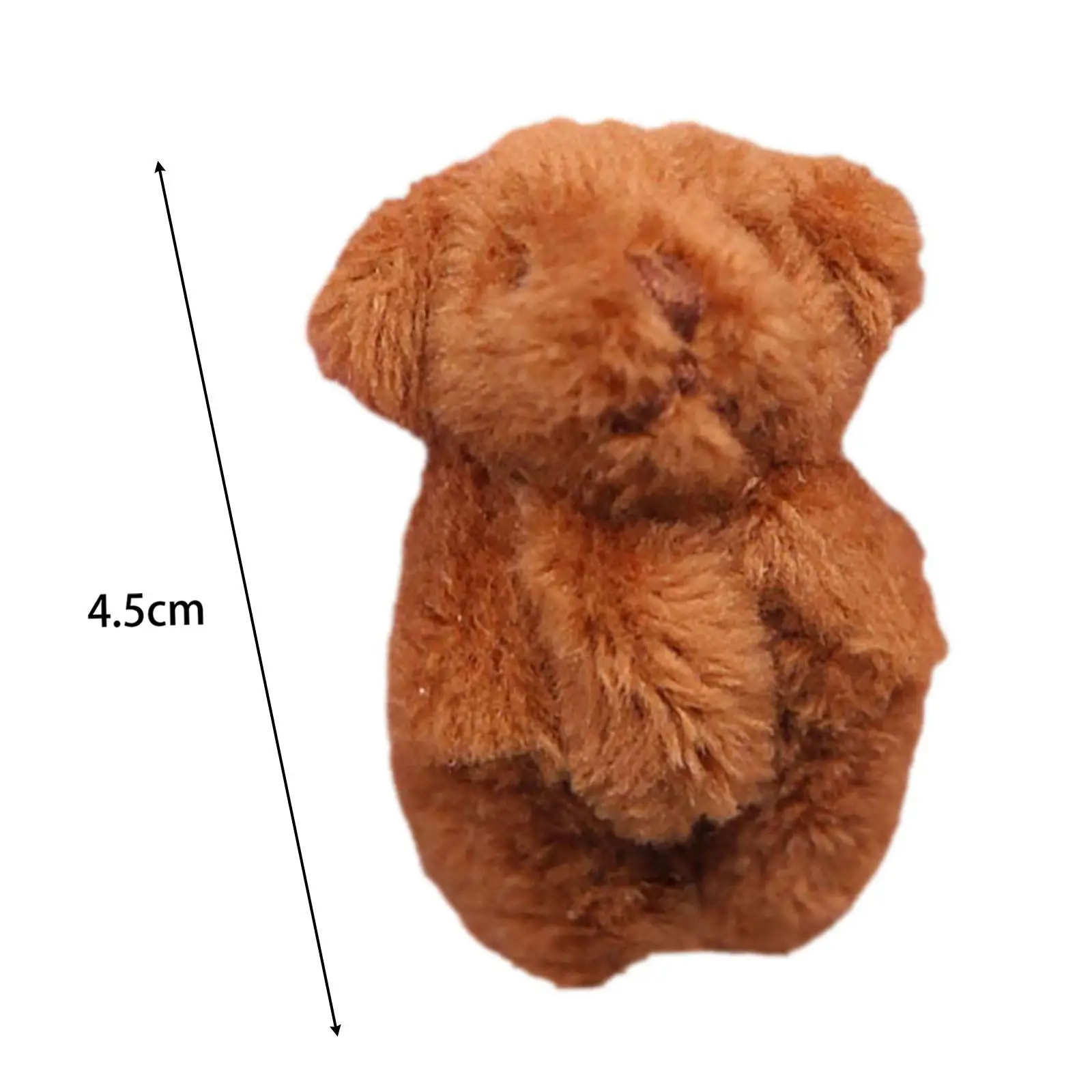 Doll House Animal 1/12 Scale Keychain Party Favor Toys Tiny Bear Doll Cafes Kids Toy Miniature Dollhouse Miniature Plush Doll