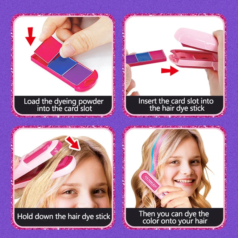 Set de maquillaje infantil con accesorios de peluquería para niñas - imagen 4