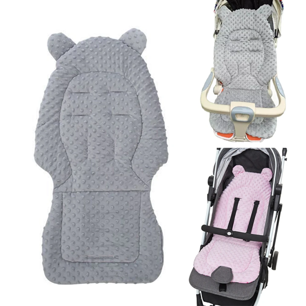 Cojín para asiento de cochecito de bebé, cojín de asiento de doble cara de algodón para bebé, colchón Universal grueso y cálido para carrito de niño, accesorios para cochecito - imagen 2