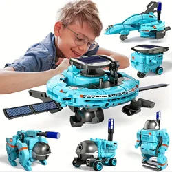 Kit de Robot Solar STEM 6 en 1, juguetes, regalos para niños, construcción educativa, conjunto de experimentos científicos, cumpleaños para niños y niñas
