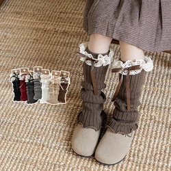 Calentadores de piernas con lazo decorativo para niños y niñas