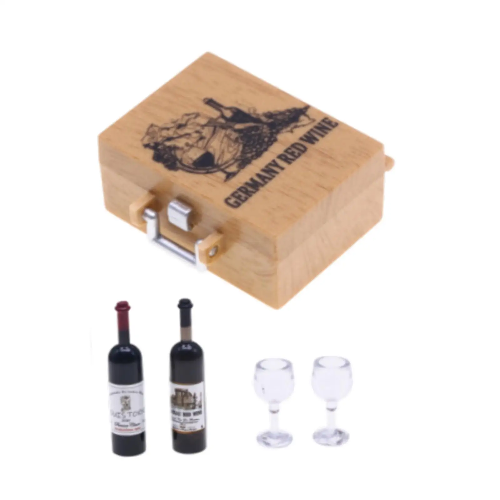 Miniature Wine Bottles Mini Goblets Drink Cups Model Dollhouse Decorations Miniature Wine Bottles Mini Goblets Drink Cups Model Dollhouse Decorations