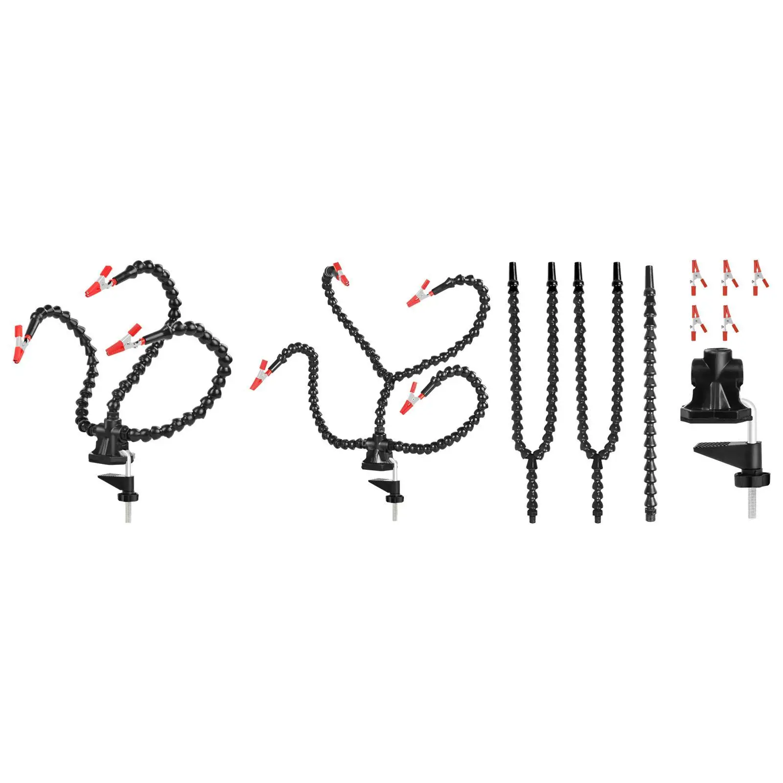 Estación de soldadura, pinzas de abrazadera de tercera mano, brazos flexibles, soporte de placa de circuito PCB con pinzas de cocodrilo para manualidades