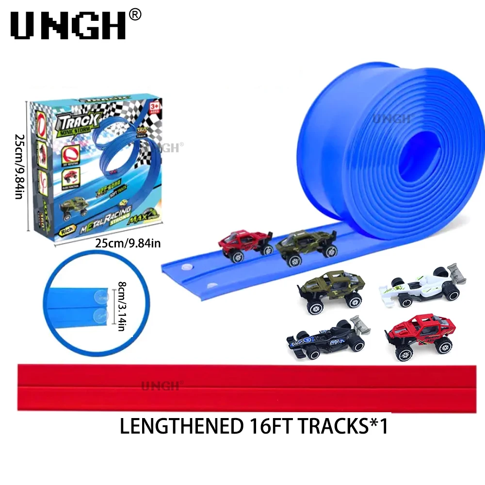 Pista de carreras flexible para niños con coches - enrollable, regalo - imagen 3