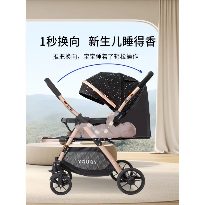 Cochecito bebé plegable con amortiguación y asiento reversible - imagen 4