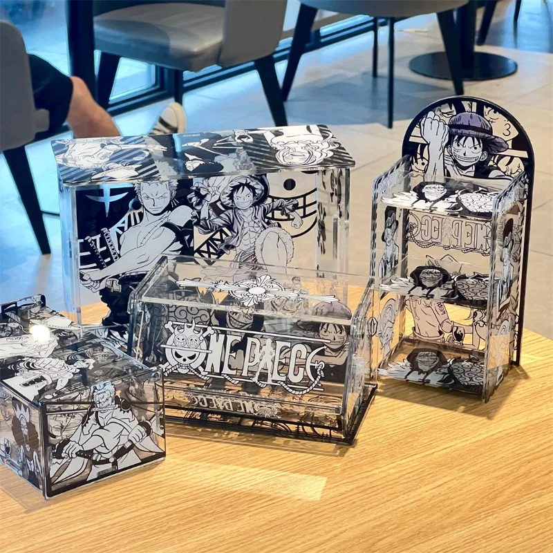 Caja de almacenamiento de una pieza Luffy, caja de almacenamiento de empalme acrílica, estante de almacenamiento extraíble DIY, caja de dulces, almacenamientos de escritorio, regalos de decoración - imagen 2