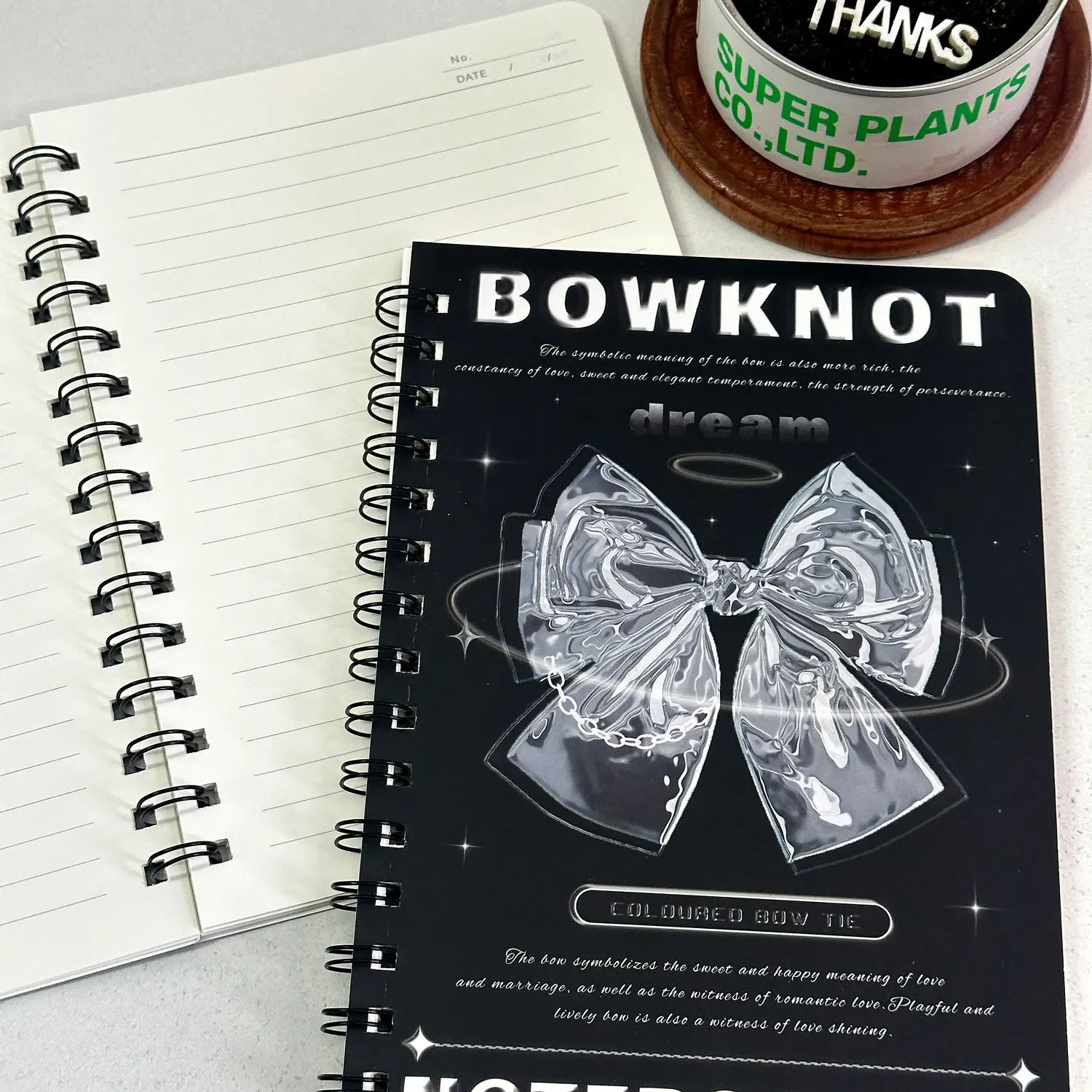 Cuaderno con bobina de nudo de lazo INS, diario de línea Horizontal para estudiantes japoneses, cuaderno de alta belleza, planificador de regreso a la escuela - imagen 4