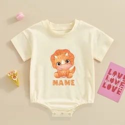 Pelele personalizado dinosaurio con nombre para bebé recién nacido