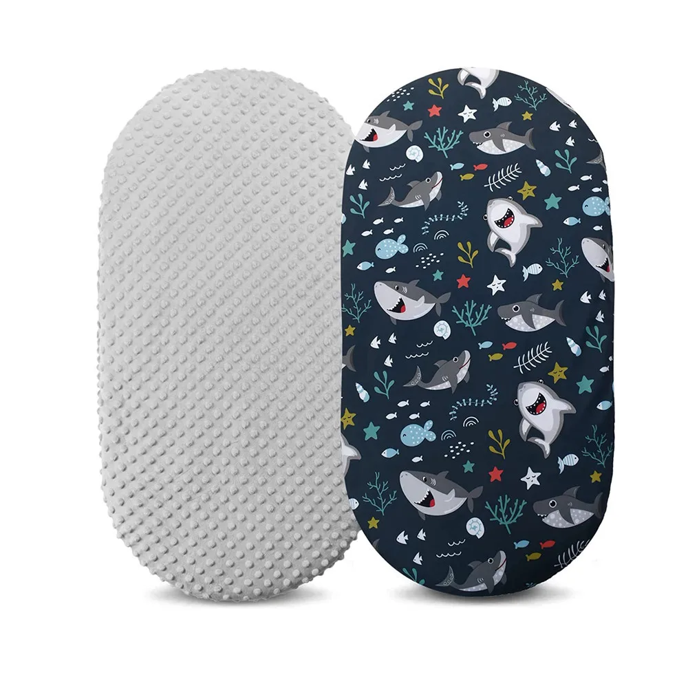 1/2 Uds. Sábana ajustable de muselina de algodón suave y transpirable para bebé, Sábana ajustable para cuna de recién nacido, Sábana Universal de Color sólido para bebés