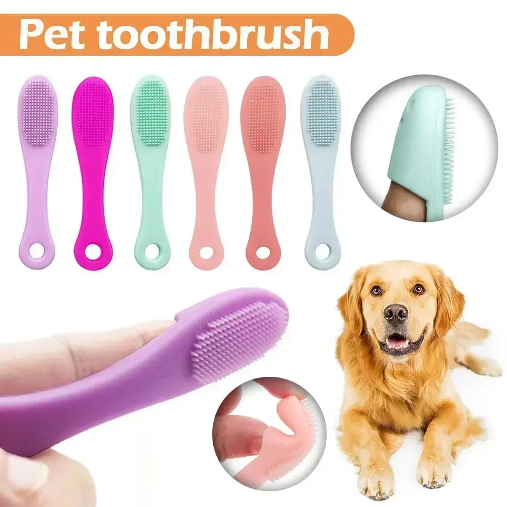 Cepillo de dientes para dedo de perro y gato, cepillo de limpieza suave para nariz y espinillas, cepillo de lana de silicona para perro y gato, accesorio para perro mascota