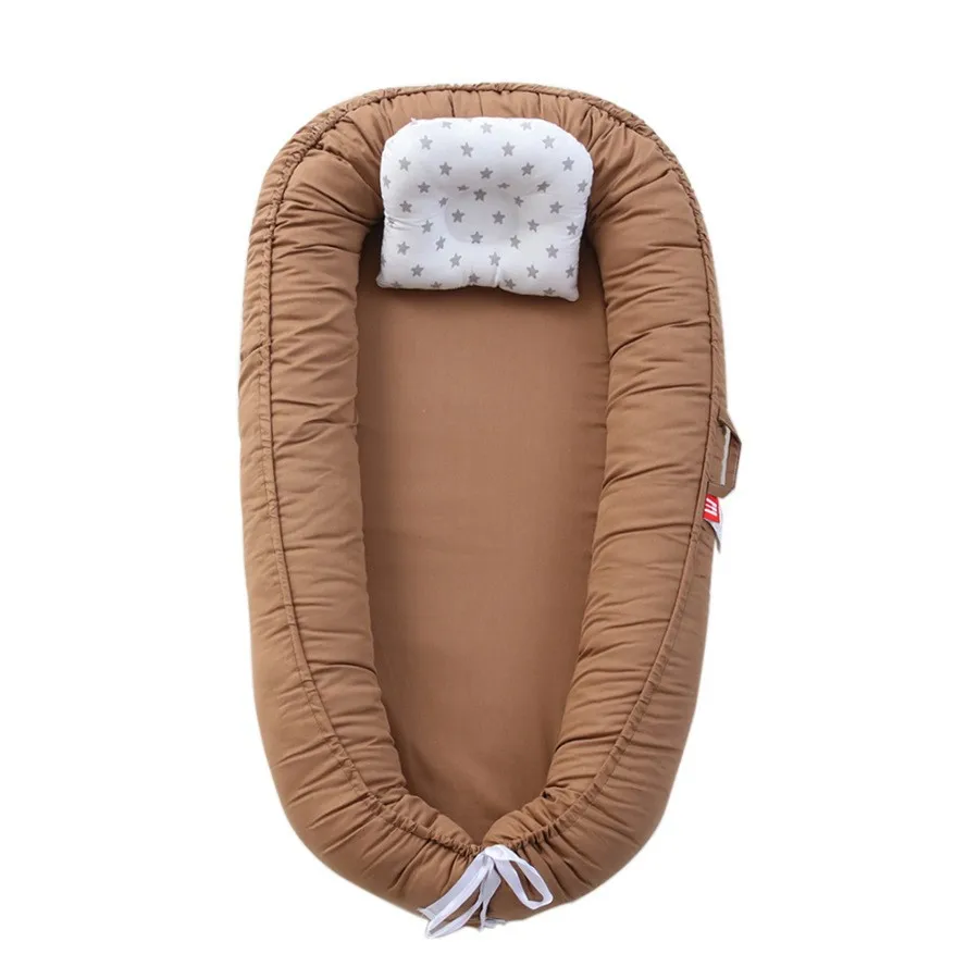 Cuna portátil plegable sin almohada de Color sólido con cuna de viaje biomimética totalmente desmontable - imagen 5