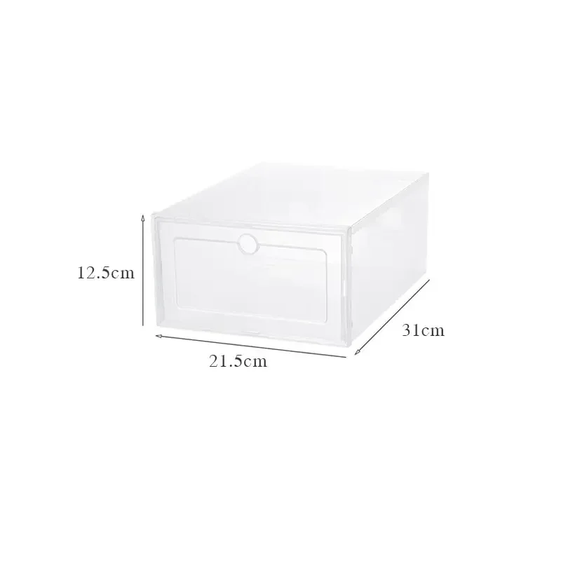 Caja organizadora apilable de plástico transparente para zapatos niños - imagen 4