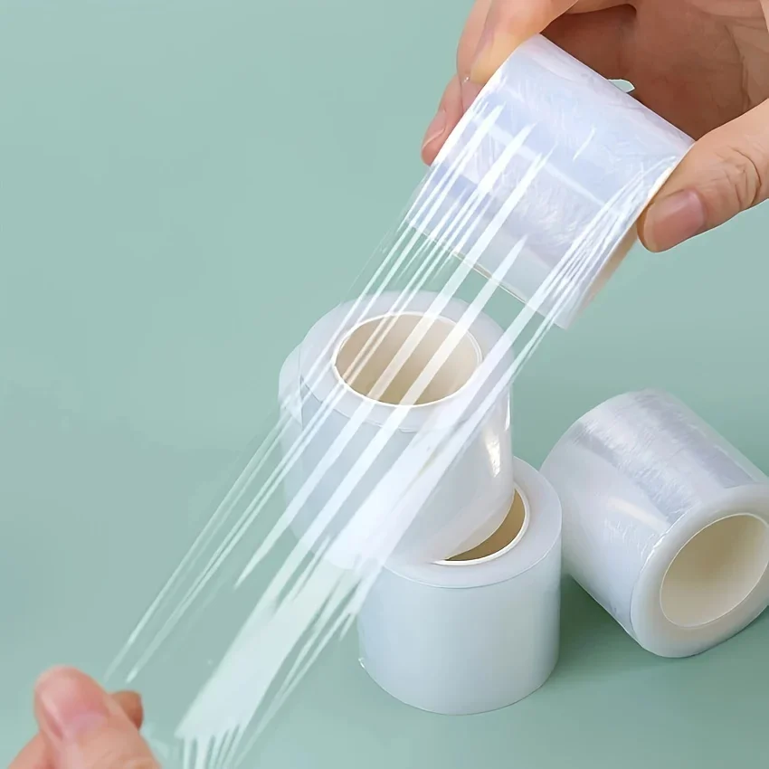 Cubierta de plástico desechable para tatuaje, 1 rollo de película envolvente, suministros transparentes para cejas y labios - imagen 4