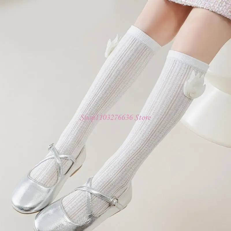 Calcetines hasta muslo algodón R6FD, por encima rodilla, calcetines hasta rodilla para niña, por - imagen 3