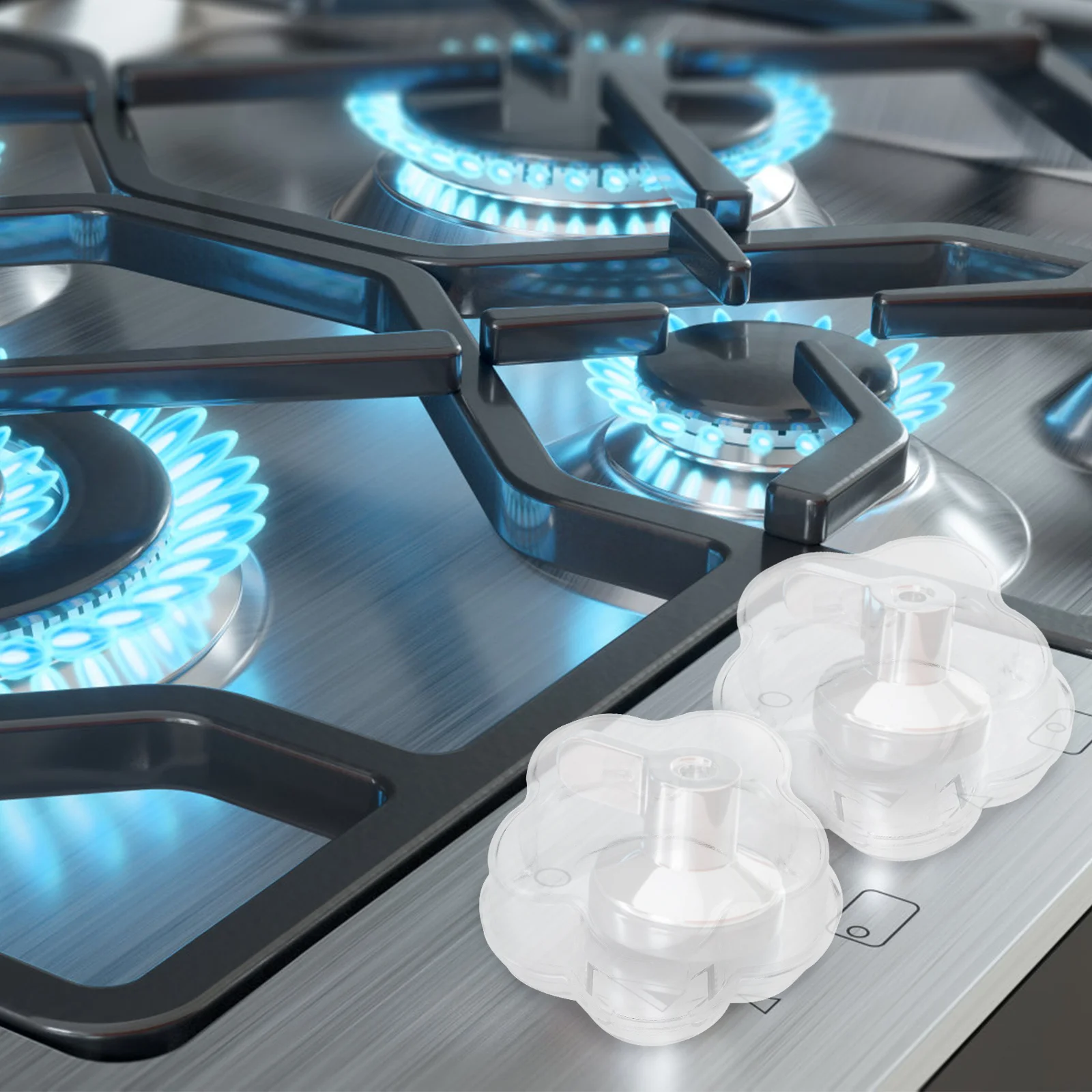 Cubiertas de perilla de estufa para seguridad infantil, protectores de quemador de estufa de Gas de alta resistencia, instalación sencilla, mano de obra exquisita para el hogar, 4 Uds. - imagen 3